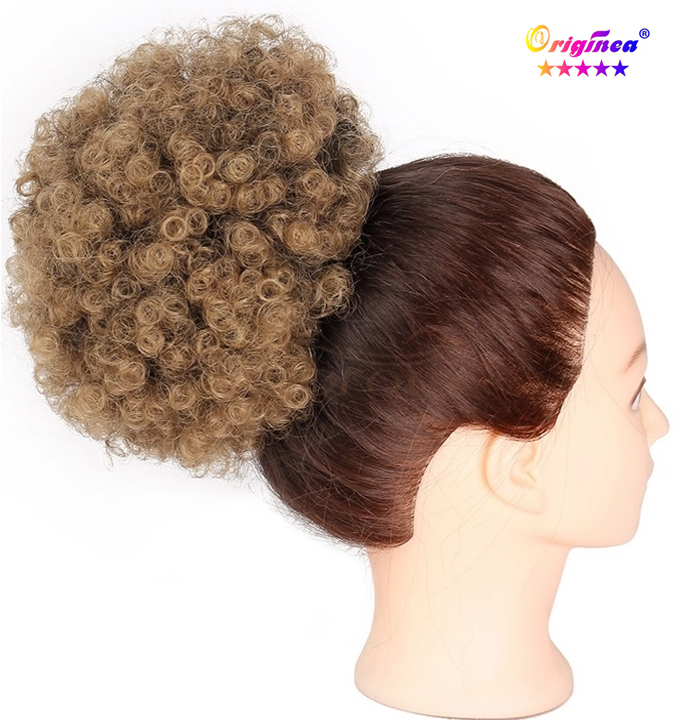 Synthetic Afro Kinky Curly Hair Chignon for Black Women Afro Bun 15 color hairpiece Afro Puff Drawstring Bun