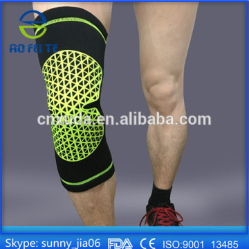 Knitting Knee Compression Long Sleeves Pain-relieve Breathable Nylon Spandex Knitted Knee Support Sleeve