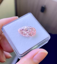 12.27ct Pear Cut Pink CVD Diamond VS1 2EX