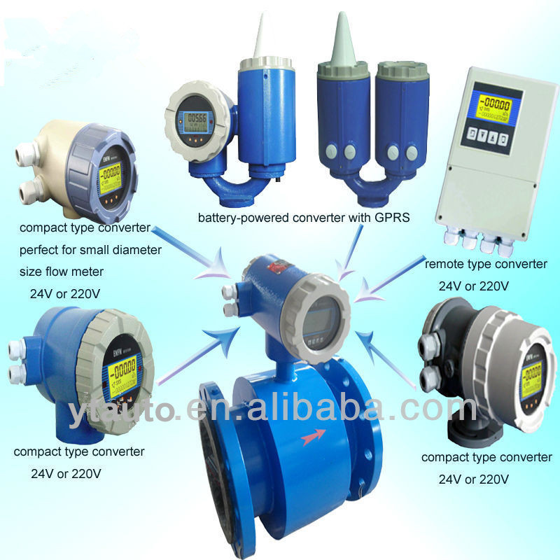 4-20mA RS485 Acid electromagnetic Flow meters sewage magnetic flowmeter manufacturer