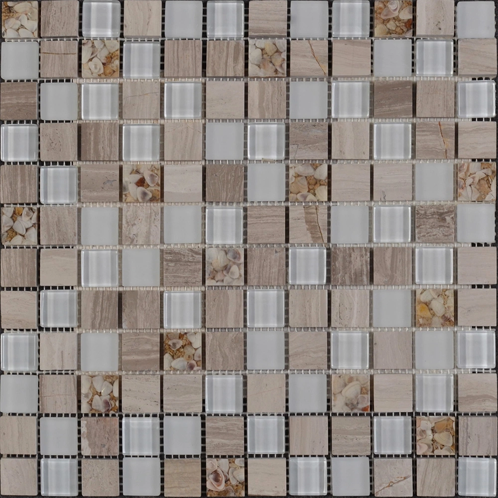 Popular in Ethiopia Manhattan Blend Stone Glass Mosaic Tile Sheets