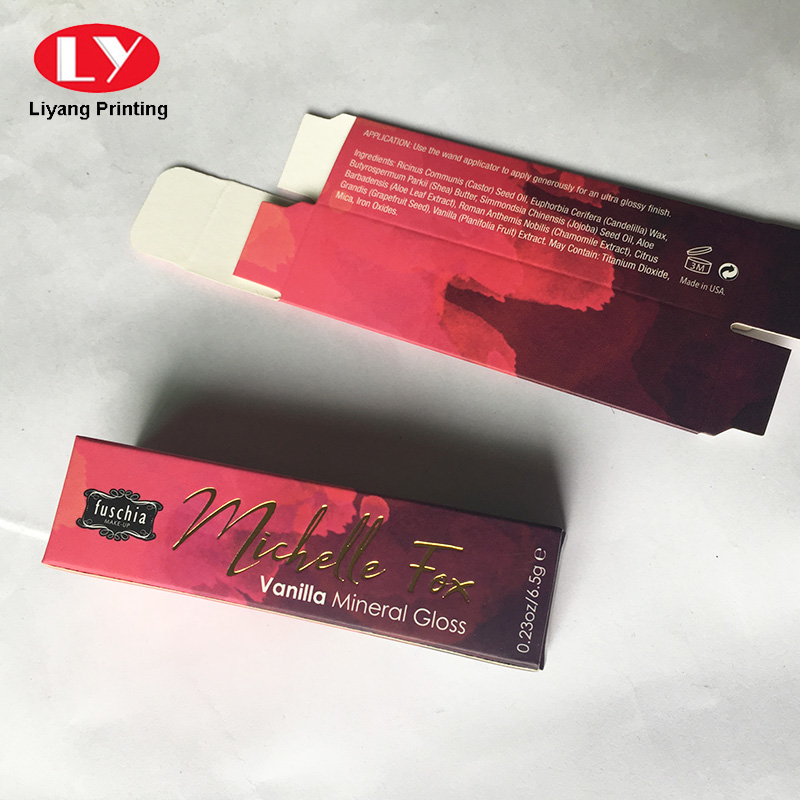 Eco Friendly Lip Gloss Box Packaging Label