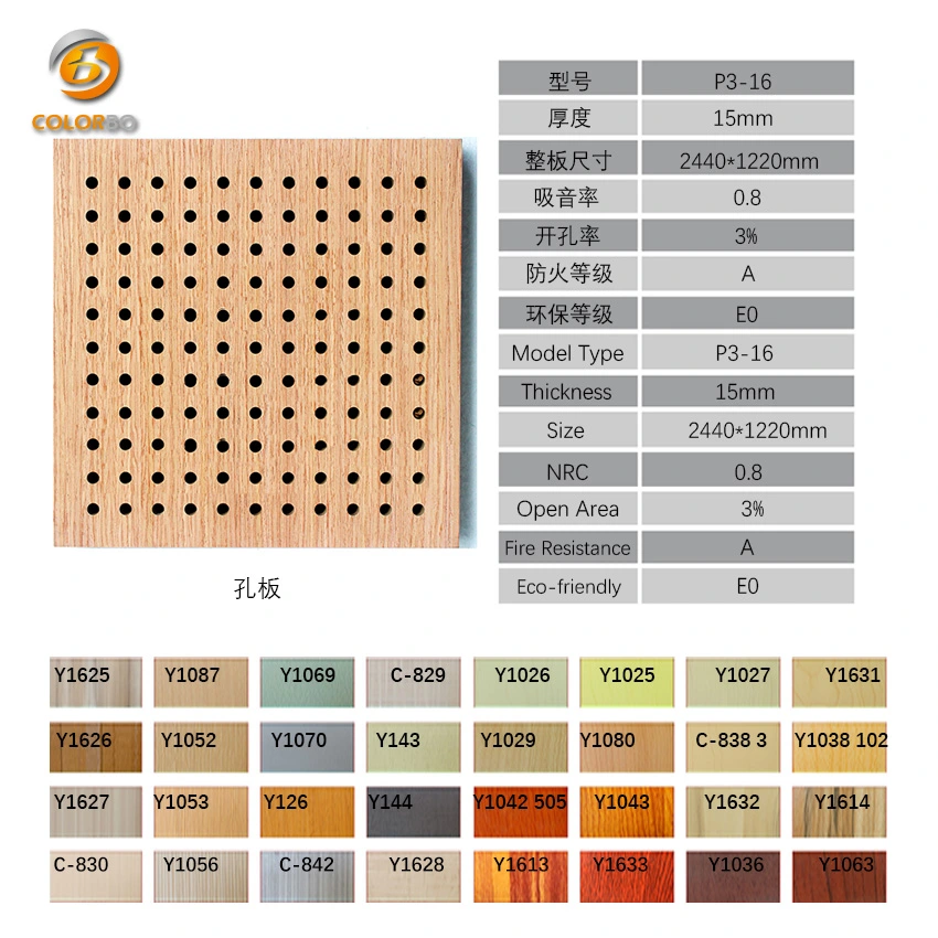 2019 Trending Products Timber Wood Wooden Perforated Acoustic Wall Decoration Panel