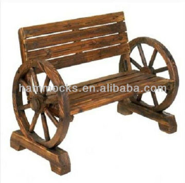 Wagon Wheel Bench outdoor double chair