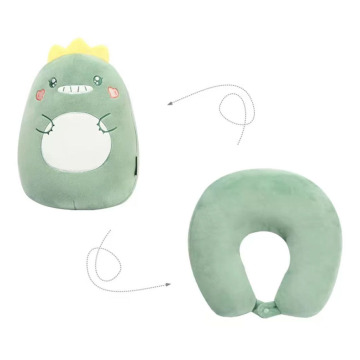 Dinosaur neck guard U-shaped pillow and throw pillow