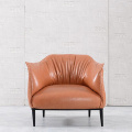 Elegant Armchair Leather Single Seater Lounge Sofa