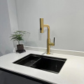 Brushed Gold Copper Waterfall Basin