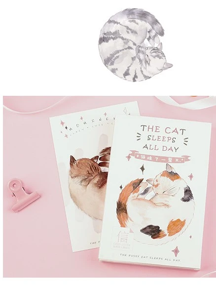Cute Cat Design 30PCS Set Paper Greeting Gift Card