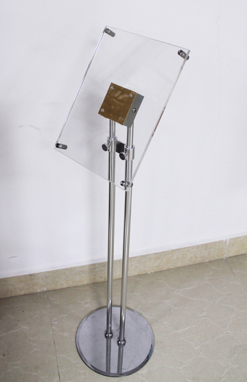 Metal Floor Acrylic Brochure Holder Magazine Display Stand