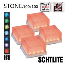 LED brick light glass RGB outdoor l paving light