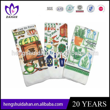 100% polyester printed microfiber kitchen towel