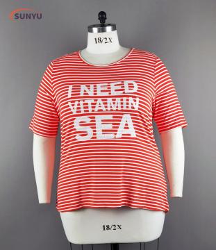 Ladie's basic striped t-shirt