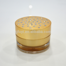 Empty acrylic diamond cosmetic jar