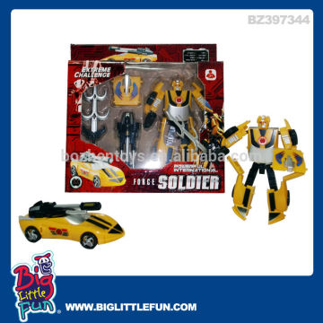 Transformable robot toy soldier force