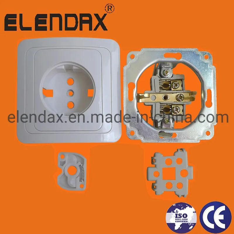 European Style Flush Mounted Wall Schuko Socket (F2010)