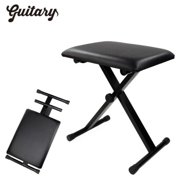 Adjustable Height X-style Keyboard Bench Padded Piano Stool