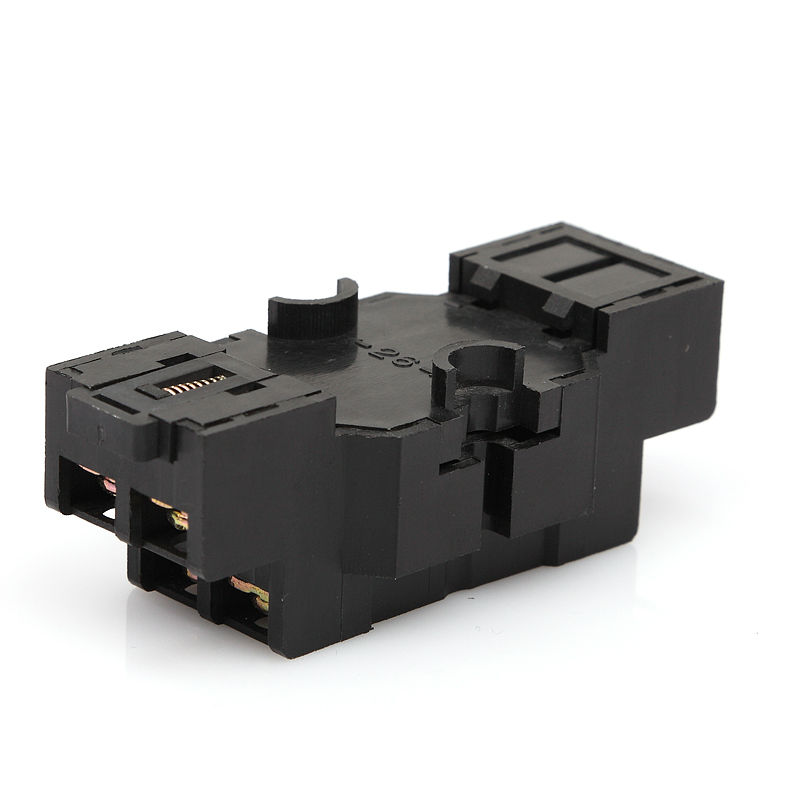 SAIPWELL 13F-2Z-C4(LY2-E) Easy Installed Plastic Black 8 Pin Relay Socket Electric Relay Socket 15A Relay Socket