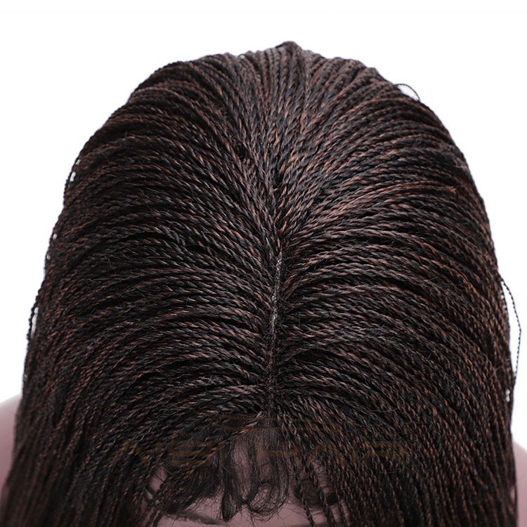 Aisi Hair Twist Braided Lace Front Long Wigs Synthetic Ombre Brown Lace Front Long Braided Wigs For Black Women