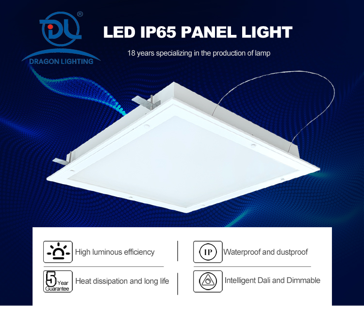 40W Clean Room Lights Recess Panel LED 595X595 IP65