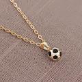 Sport Jewelry Stainless Steel Soccer Necklace for Men and Women Football Charm Pendant with Chain