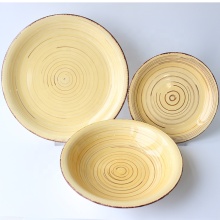 Popular handpainted dinnerware ceramic stoneware plate sets