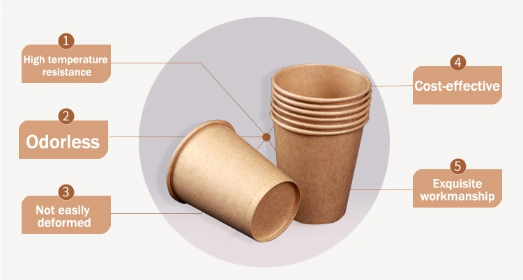 Custom Disposable Paper Cup Printing Logo Kraft Paper Puree Cup