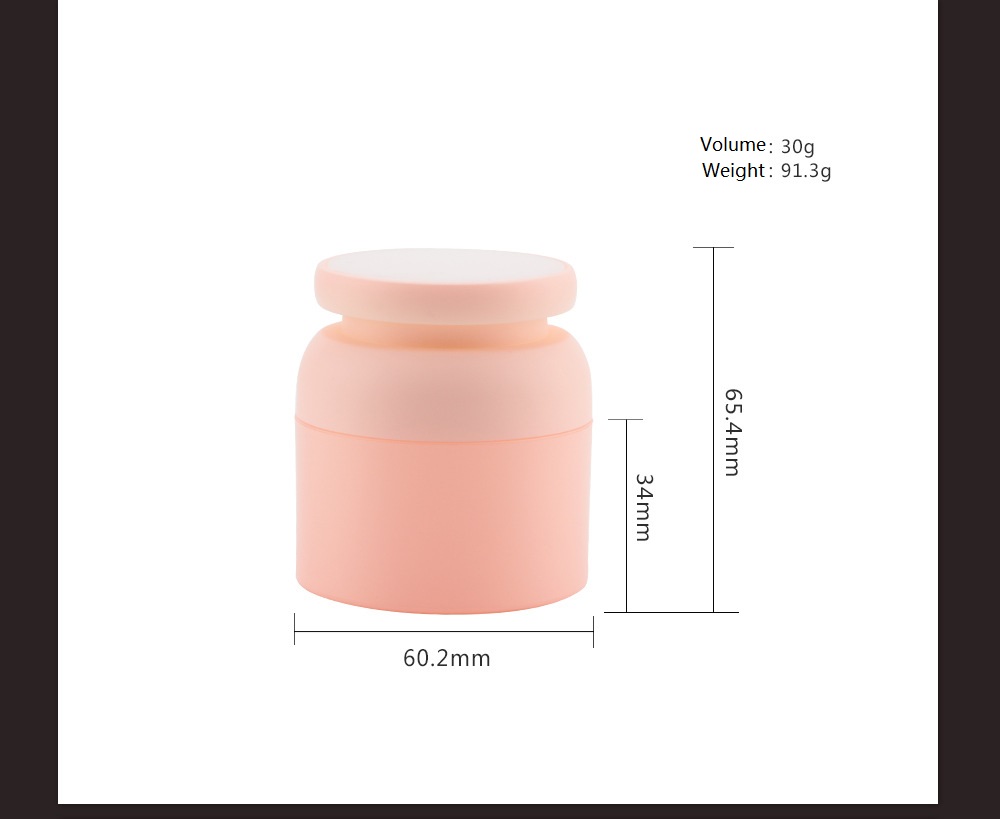 Korean pink acrylic cosmetic jars