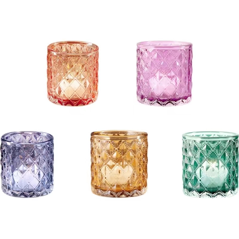 Вялікі шкляны трымальнік для свечкі/кантэйнер для свечкі