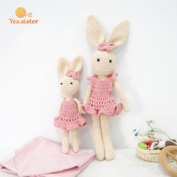 Organisk bomull Amigurumi Doll Bunny Toy Baby