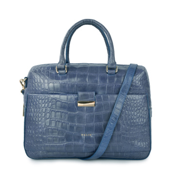 Sacoche pour ordinateur portable fait main femme durable en crocodile