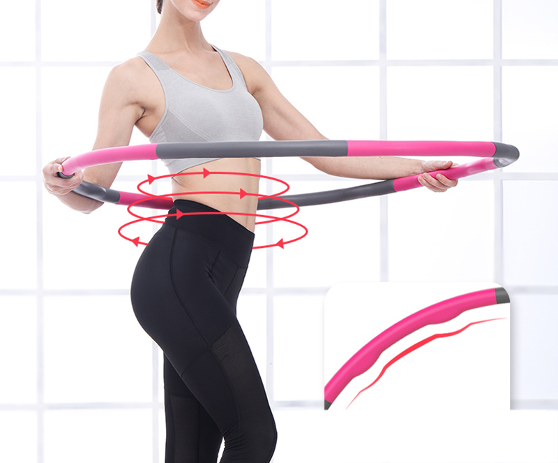 Removable Bodybuilding Workout Gym Sport Smart Hula Ring Fat Loss Fitness Foam Hard Tube Circle