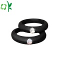 Safety Eco-friendly Wedding Diamond Silicone Finger Rings