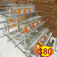 A frame broiler chicken cage system