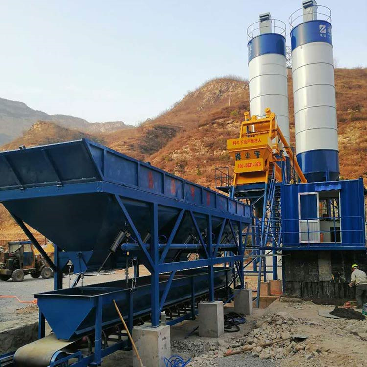 HZS50 fixed concrete batching plant for building