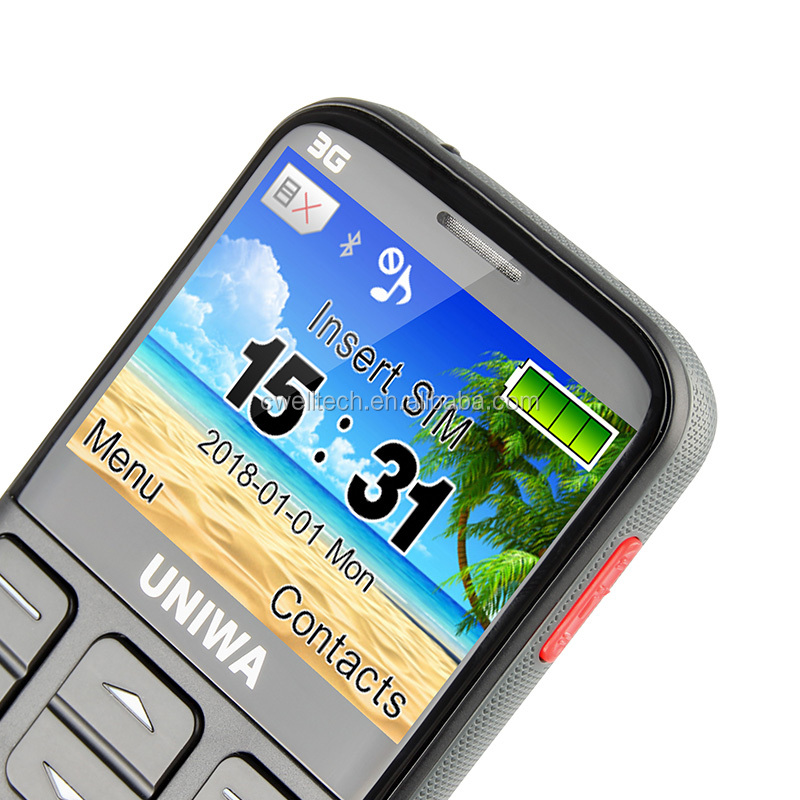 UNIWA V808G 2.31 Inch Screen Big Button SOS 3G Senior Adult Phone