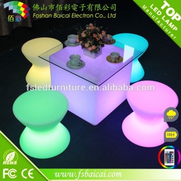 High quality waterproof led illuminate sofa, Indoor plastic led bar furniture/led Indoor furniture