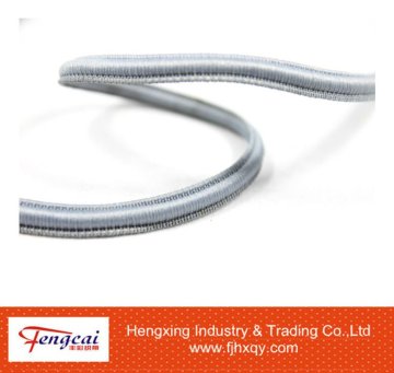 Silver flat elastic cord