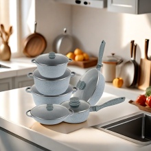 High-Quality Nonstick 12-Piece Aluminum Cookware Set: Premium Kitchen Cooking Essentials