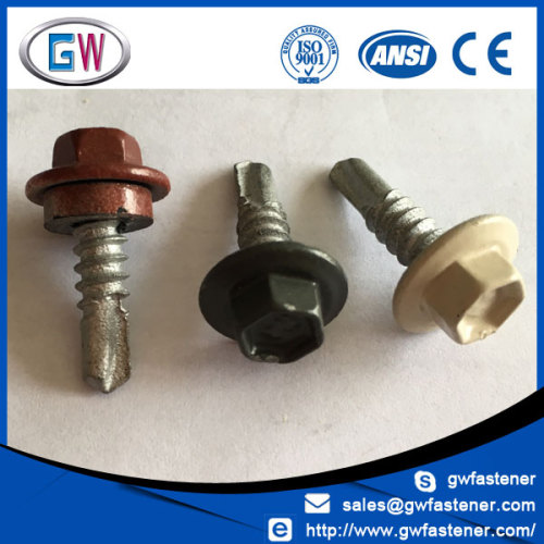 Hot Selling Class 4 Galvanised #12 colored roofing screws