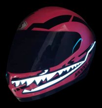 ROHS Compliant Stock LED Light Helmet with Stripe Lighting