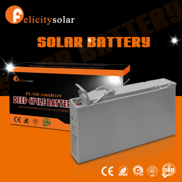 Sealed valve regulated deep cycle lead acid 12v 150a solar battery with good consistency