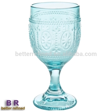 Blue Pressed Glass Goblets