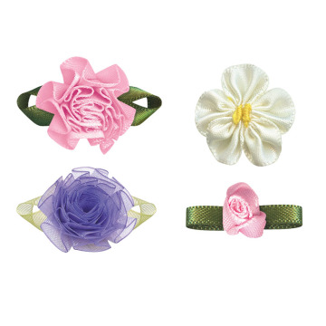 Manual Customization Mini Satin Ribbon Rose Flower Satin Ribbon Bow Tie