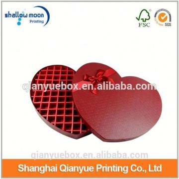 Customized paper heart shape chocolate boxes, candy packaging box