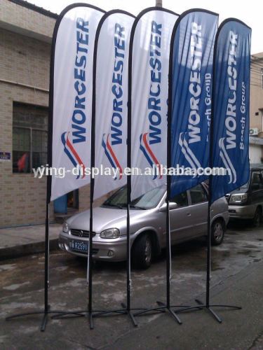 new products car flags with bow flag poles