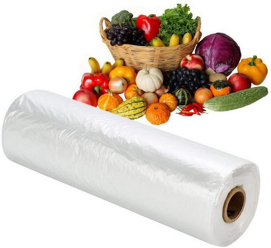 Clear HDPE Unprinted Plastic Produce Roll Bag