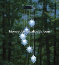 Warm White Led Solar Snowflake crystal hanging snowflake
