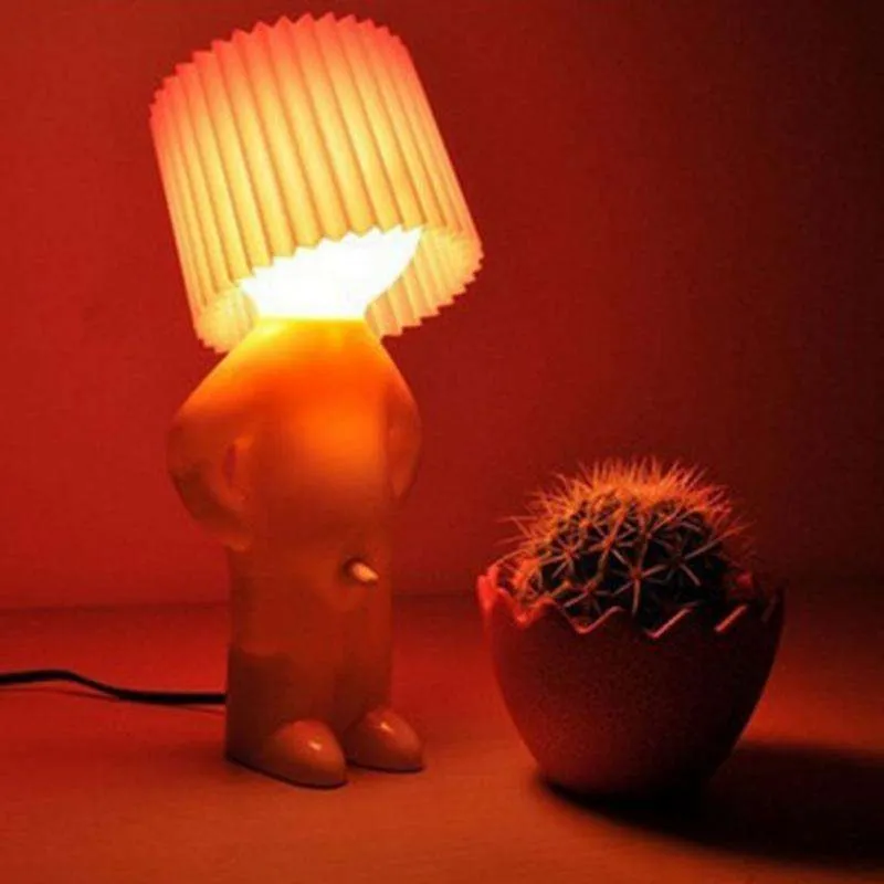 Cute Boy Shy LED Table Lamp Night Light