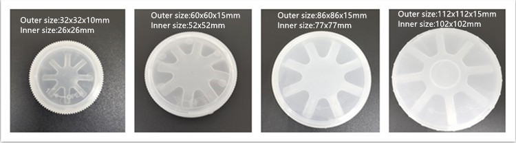 Logo Percetakan Plastik 1/2/3/4 ininches Wafer Pembungkusan Kotak Penyimpanan Penghantaran