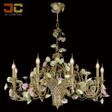 French Style Palace Chandelier Full Copper Bronze Lantern for European Churches